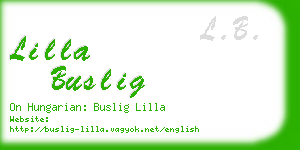 lilla buslig business card